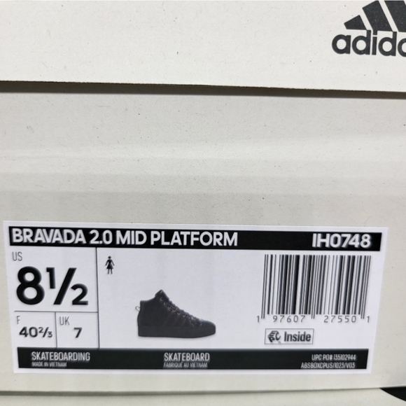 New adidas Bravada 2.0 Platform Women's Mid Shoes Size 8.5 - Picture 8 of 8